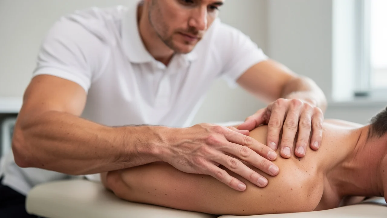 Physiotherapie Behandlung am Rücken